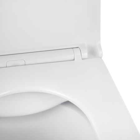 Унітаз підвісний безобідковий Kroner Eifel WHI493436 RIMLESS з сидінням Slim Duroplast / Soft-close 