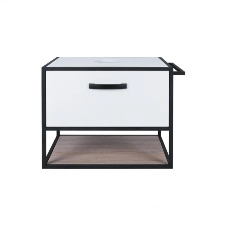 Тумба підвісна Qtap Taurus 700х476х469 White/Whitish oak зі стільницею