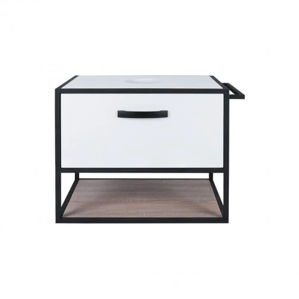 Тумба підвісна Qtap Taurus 700х476х469 White/Whitish oak зі стільницею