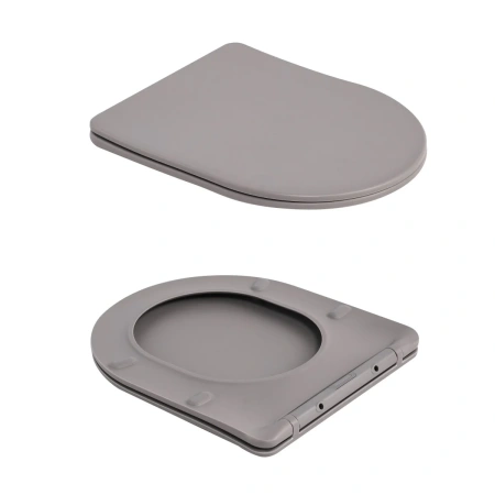 Унітаз підвісний Qtap Robin Ultra Quiet 520×365×340 мм, Stone grey, з сидінням Slim Duroplast / Soft-close / Quick Release