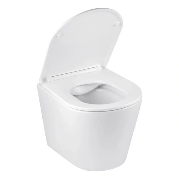 Унітаз підвісний безобідковий Kroner Armada WHI513636 RIMLESS з сидінням Slim Duroplast / Soft-close