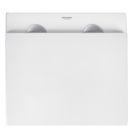 Унітаз підвісний безобідковий Kroner Harz WHI493736 RIMLESS з сидінням Slim Duroplast / Soft-close /