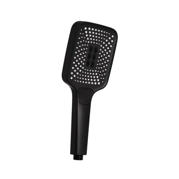 Лійка для ручного душу Qtap Rucni 140x110 мм прямокутна Black Matt