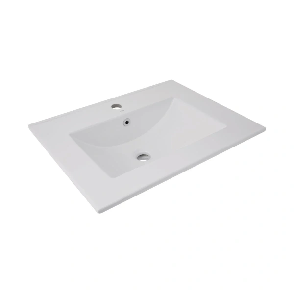 Раковина врізна меблева Albatross 620х460х180 мм, White, прямокутна Qtap