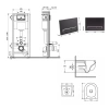 Готове рішення Qtap для ванної кімнати: підвісний унітаз Taurus Ultra Quiet 515×360×350 + комплект інсталяції Nest 4 в 1 (лінійна клавіша Matt Black)