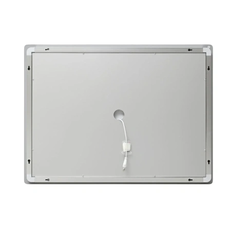 Дзеркало Lidz Kubis (KU2) 800х600 з годинником, з LED-підсвічуванням Touch, з антизапотіванням, з регулюванням яскравості