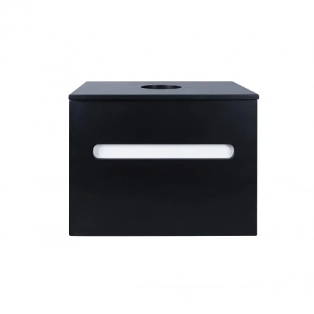 Тумба підвісна Qtap Virgo 600х476х469 Black/White зі стільницею