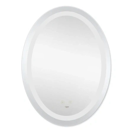 Дзеркало настінне овальне LED Qtap Mideya з антизапітнінням 600х800