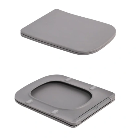 Унітаз підвісний Qtap Tern Ultra Quiet 520×345×325 мм, Stone grey, з сидінням Slim Duroplast / Soft-close / Quick Release
