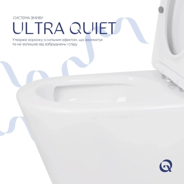 Унітаз підлоговий Qtap Swan Eco Ultra Quiet з сидінням Soft-close 640x360x835 мм White