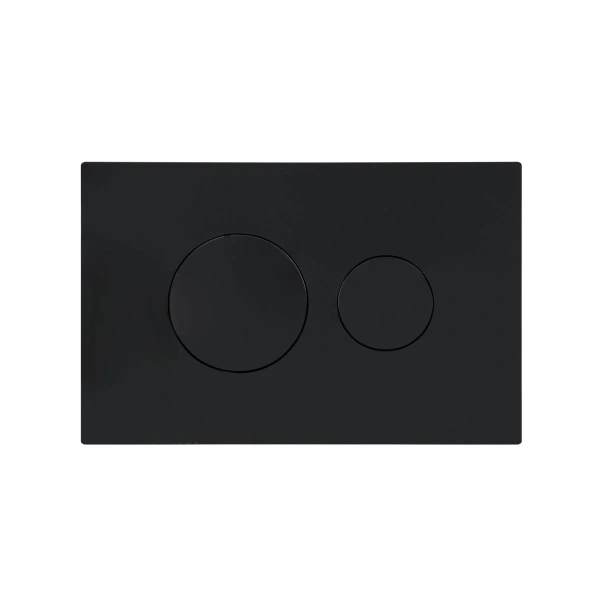 Клавіша змиву Qtap Standard 152x236x28 мм, Matt Black, кругла