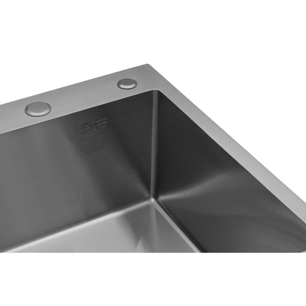 Кухонна мийка крило ліворуч Kroner KRP Gebürstet - 6350RHM (3.0/1.0 мм)