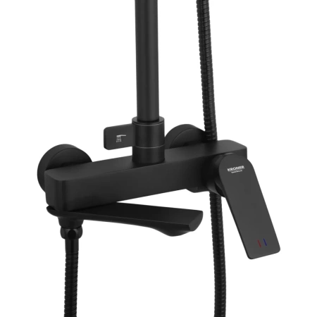 Фото Душова система в чорному кольорі з виливом Kroner Graz - SCH063