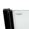 Штора на ванну Qtap Standard скло Pear 6 мм, 75х140 см, ліва