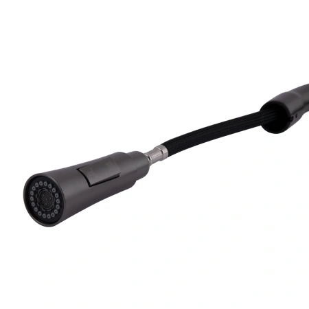 Фото Кухонна мийка Lidz 50*50 Brush 3,0/1,0 (колір графіт) + змішувач для кухні Qtap