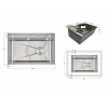 Фото Мийка для кухні Lidz Handmade 680x450 мм сталева інтегрована Brushed Steel