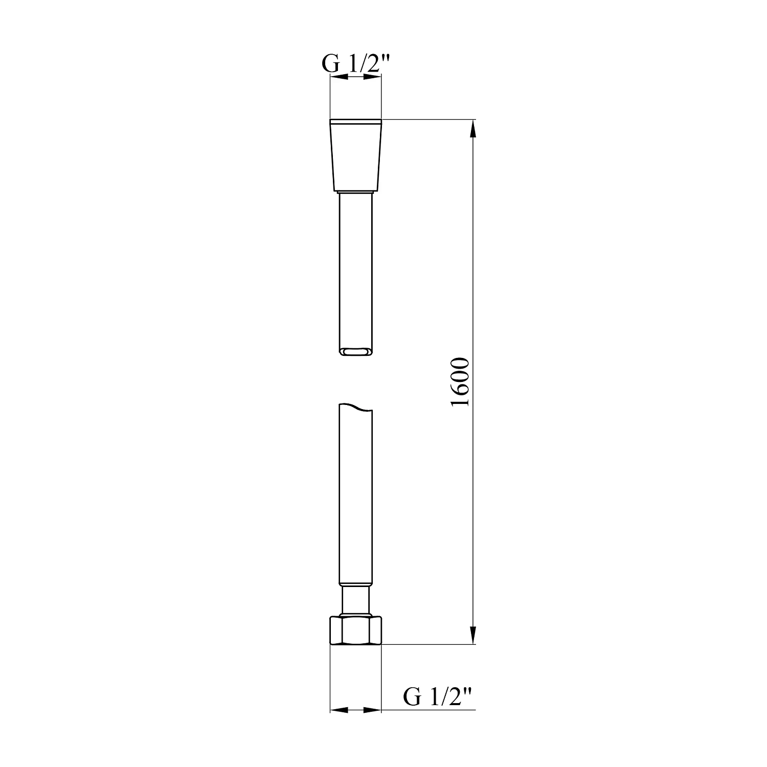 Шланг для душу Kroner KRM - Anti-Twist 160 см