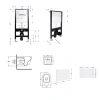 Готове рішення Qtap для ванної кімнати: підвісний унітаз Swan Ultra Quiet 520x360x320 + комплект інсталяції Standard (лінійна клавіша White)