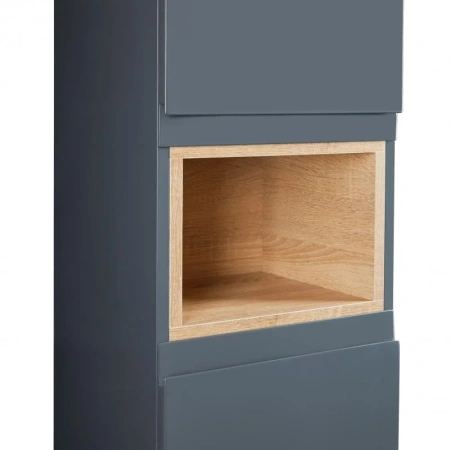 Пенал підвісний Qtap Robin 350х1650х316 Graphite/Whitish