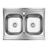 Кухонна мийка Lidz 6080 Decor 0,8 мм