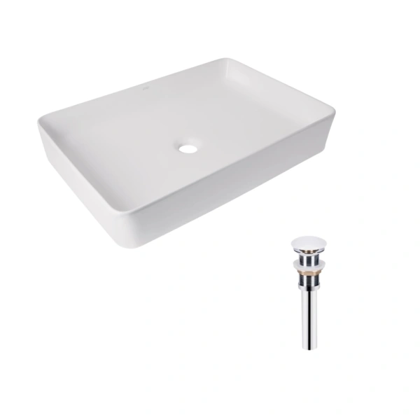 Раковина накладна прамокутна 600x400x110 мм Qtap Tern(47303)