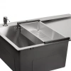 Фото Набір 3 в 1 Qtap кухонна мийка 78*50L 3.0/1.2 мм Satin + сушарка + дозатор для миючого засобу