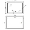 Дзеркало Qtap Mideya (MI1) 1000х700 з LED-підсвічуванням Touch, з антизапотіванням, димером, рег. яскравості