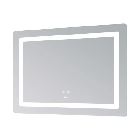 Дзеркало Lidz Kubis (KU2) 1200х800 з LED-підсвічуванням Touch, з антизапотіванням, з регулюванням яскравості