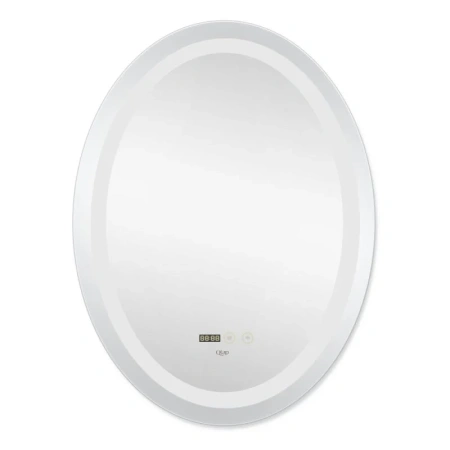 Дзеркало настінне овальне LED Qtap Mideya з антизапітнінням 600х800