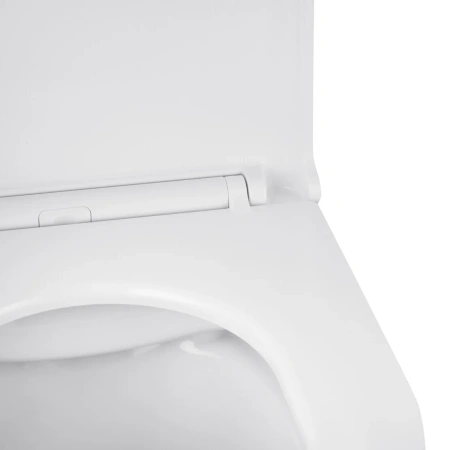 Унітаз підвісний безобідковий Kroner Harz WHI493736 RIMLESS з сидінням Slim Duroplast / Soft-close /