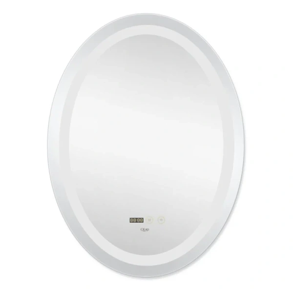 Дзеркало настінне овальне LED Qtap Mideya з антизапітнінням 600х800