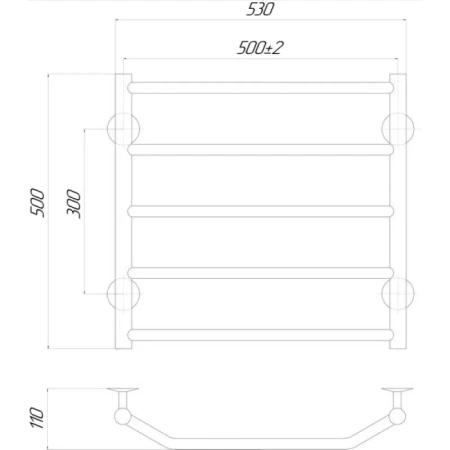 Фото Рушникосушка водяна Qtap Trapezium