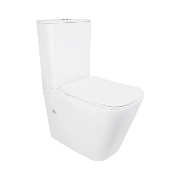Унітаз підлоговий Qtap Tern Ultra Quiet безобідковий з сидінням Soft-Close White