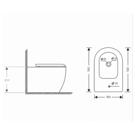 Біде підлогове Qtap Jay 560х360х410 мм, White
