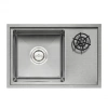 Фото Кухонна мийка з кришкою та омивачем Qtap DC5638 Satin 3.0/1.2 мм