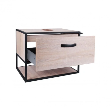 Тумба підвісна Qtap Taurus 700х476х469 Whitish oak зі стільницею