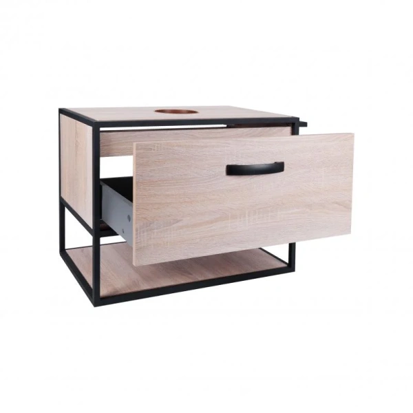 Тумба підвісна Qtap Taurus 700х476х469 Whitish oak зі стільницею