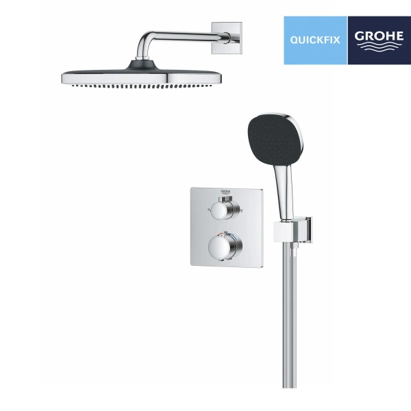 Фото Душова система прихованого монтажу термостатична Grohe QuickFix Precision Grohtherm Cube