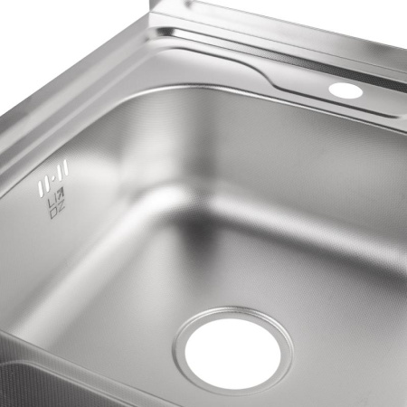 Кухонна мийка Lidz 6080-L Decor 0,8 мм