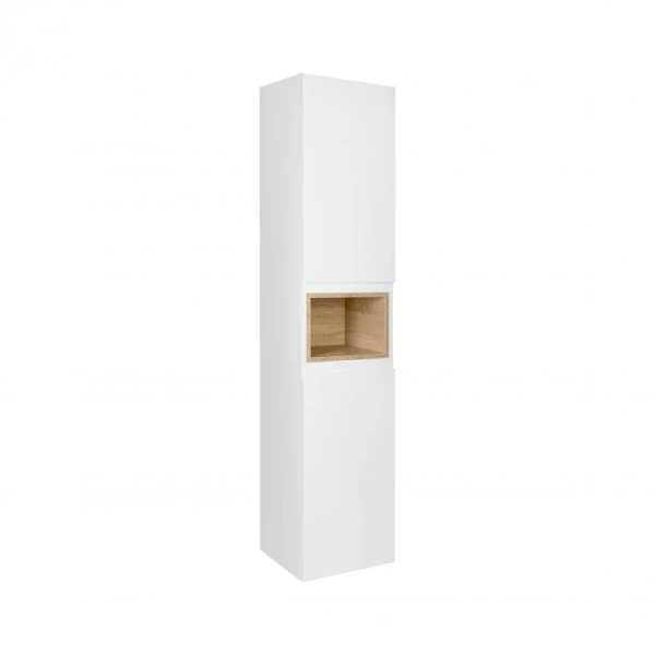 Пенал підвісний Qtap Robin 350х1650х316 Graphite/Whitish