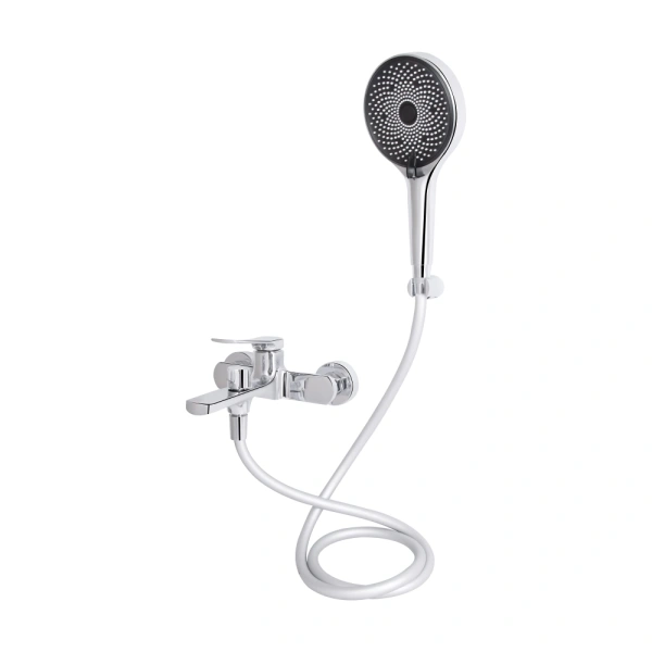 Змішувач для ванни з душовим гарнітуром у кольорі хром Qtap Slavonice