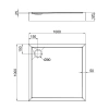 Фото Душовий піддон Qtap Tern 100x100x12 см + сифон