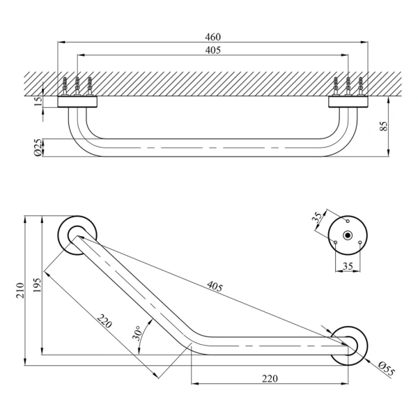 Поручень для ванни Kroner KRM Rizze - ACC3517