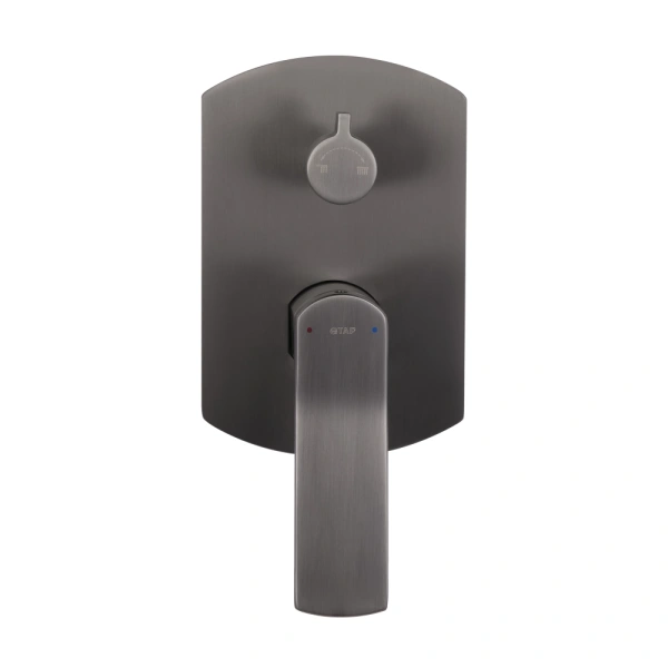 Душова система прихованого монтажу на два споживача у кольорі збройна сталь Qtap Slavonice