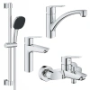 Набір змішувачів 4 в 1 для ванної кімнати та кухні Grohe QuickFix Start M-Size