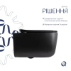 Унітаз підвісний Qtap Gemini Ultra Quiet 485×340×350 мм, Matt Black, з сидінням Slim Duroplast / Soft-close / Quick Release