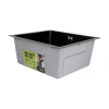 Фото Мийка для кухні Lidz Handmade 480x430 мм графіт під стільницю 3,0/1,0 мм Brushed Black PVD
