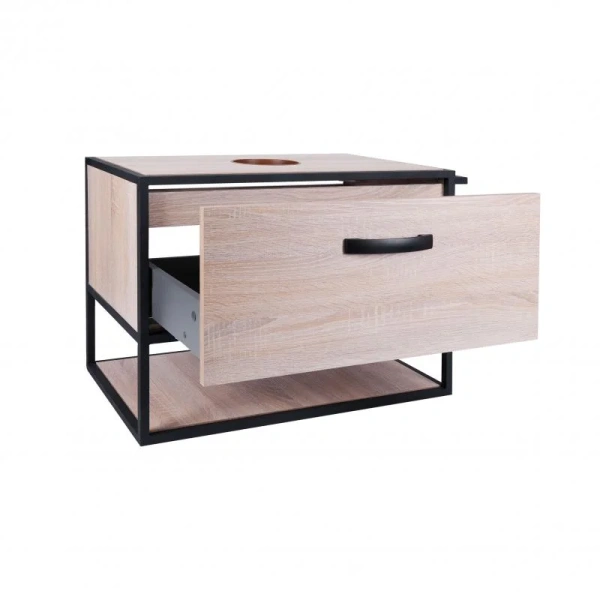 Тумба підвісна Qtap Taurus 800х476х469 Whitish oak зі стільницею