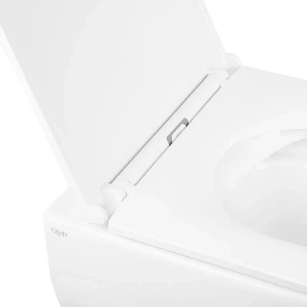 Унітаз підвісний Qtap Aries безободковий з сидінням Slim Soft-close