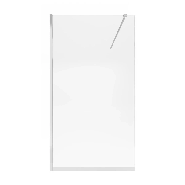 Душова перегородка Qtap Walk-In Standard.C8 110х200 см, скло Clear 8 мм, покриття CalcLess